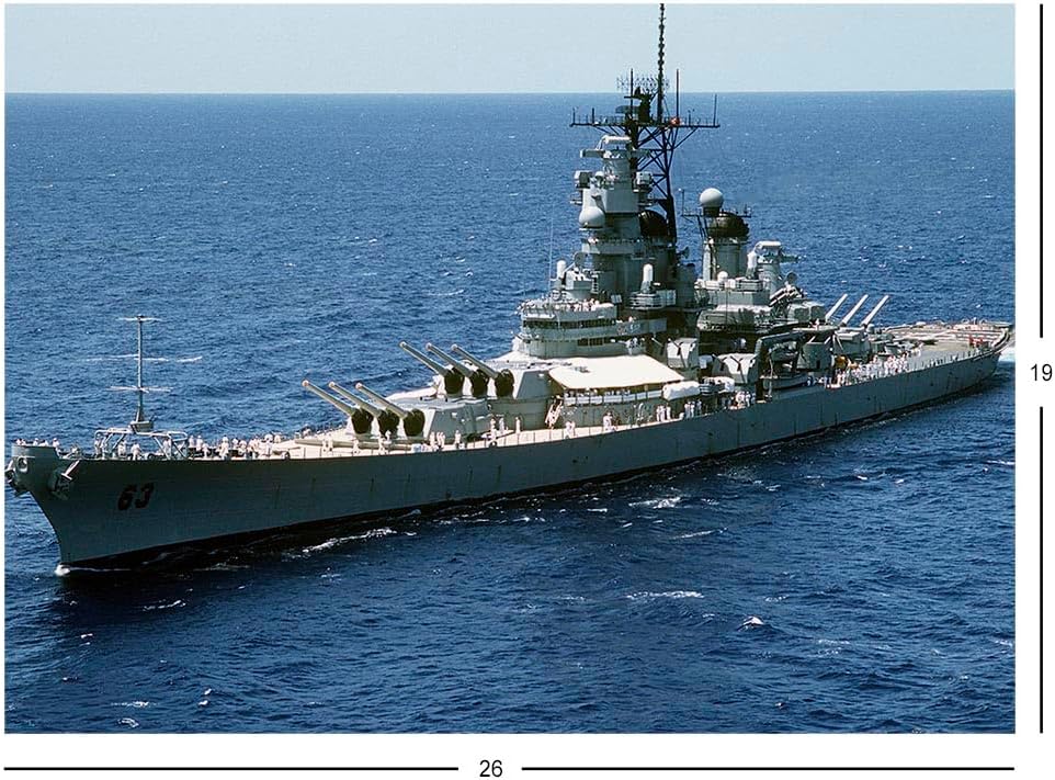 1000 Piece Multicolor Jigsaw Puzzle - Battleship USS Missouri (BB-63) Underway