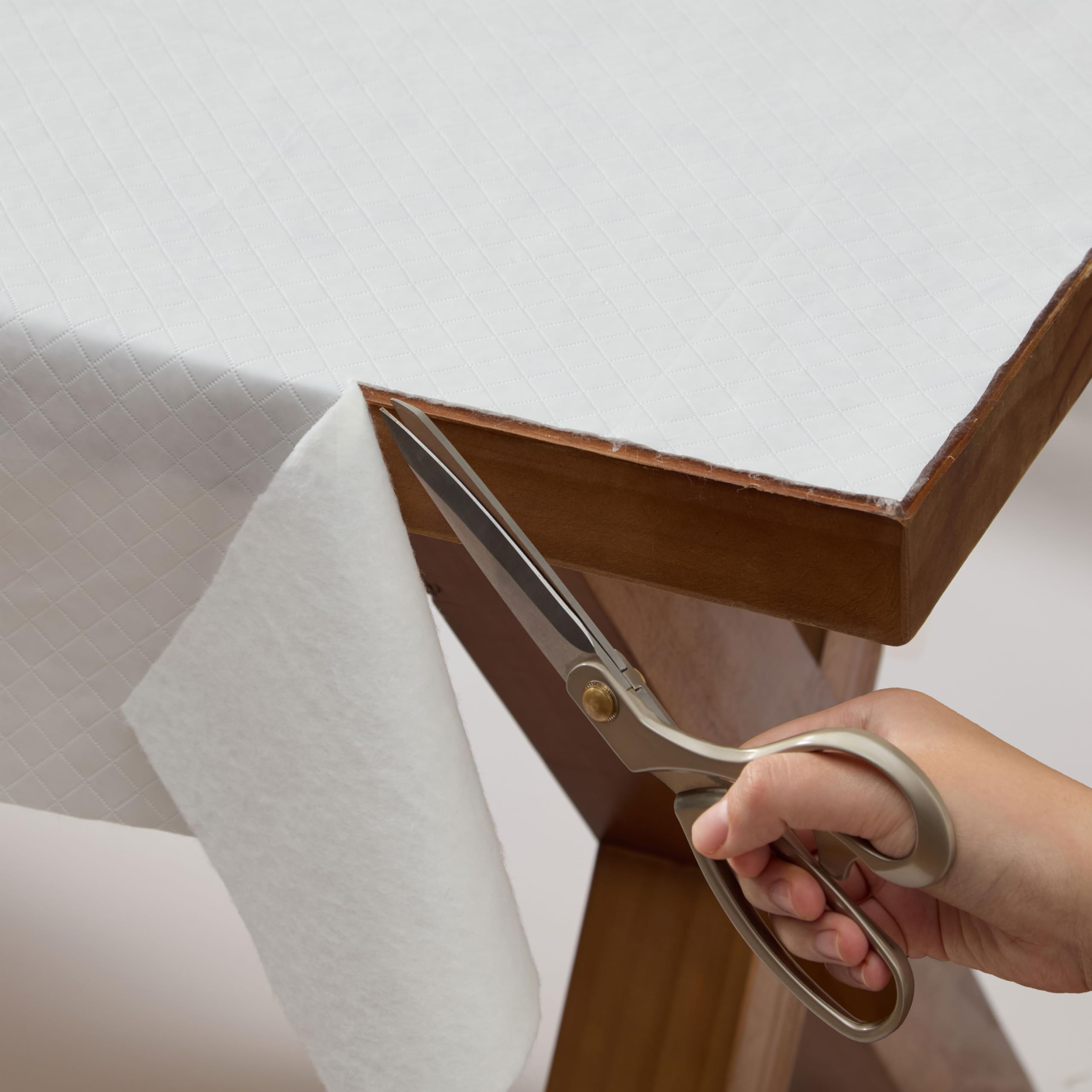 Newbridge Quilted Waterproof Cut to Fit Table Pad Protector with Flannel Backing, Heat Resistant, Wipe Clean, Cushioned Pad Protects Table from Spills and Scratches, 52" x 70"