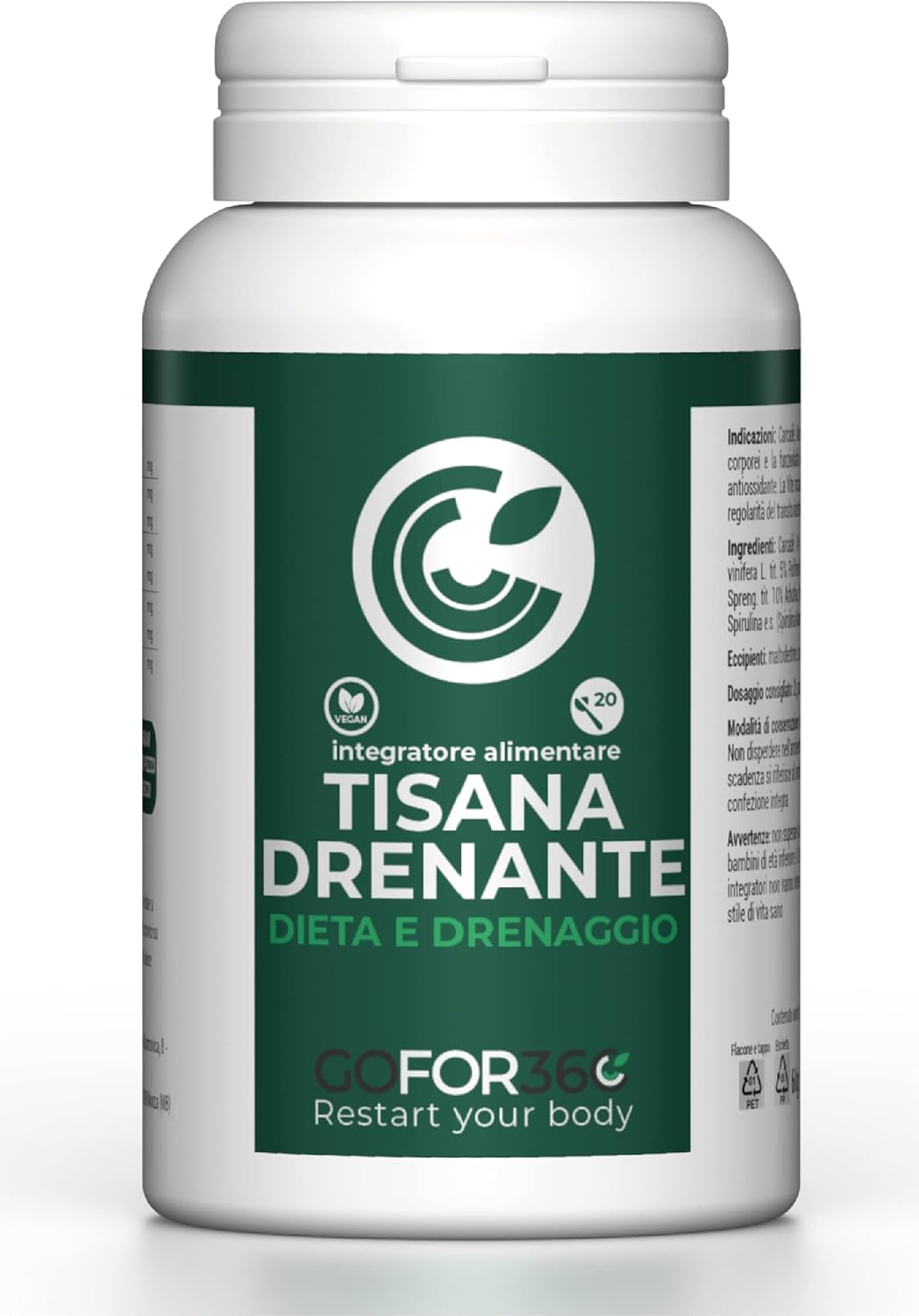 Tisana Drenante e Depurante 100% Naturale per Ridurre il Gonfiore e Depurare l'Organismo. Elimina le Tossine e Pulisce l'Organismo | gofor360