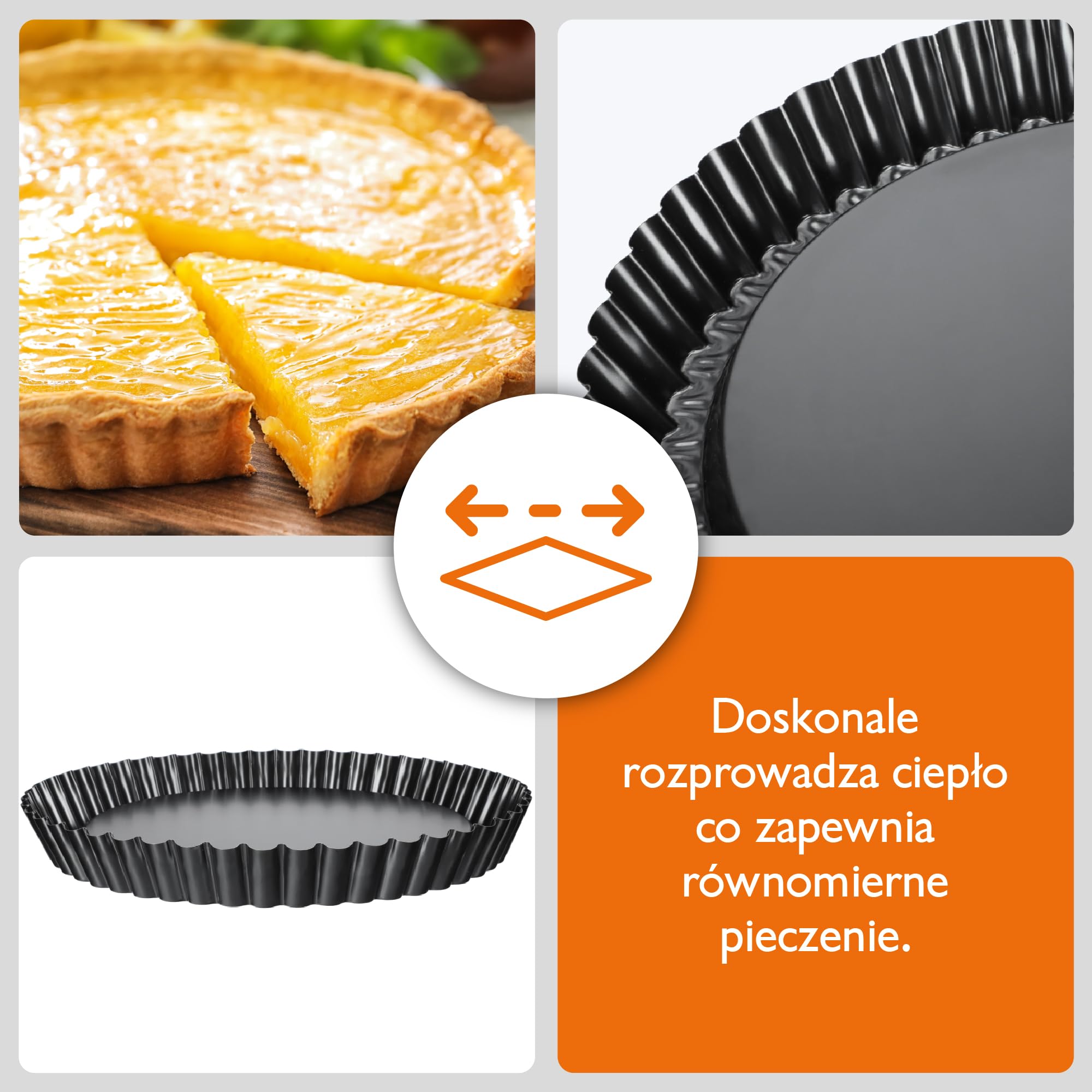 KADAX Foremka do tarta, do tarta, tortelety, z ocynkowanej i nieprzywierającej warstwy blachy, w 3 rozmiarach, okrągła forma do tortu owocowego (Ø 30 cm, czarna)