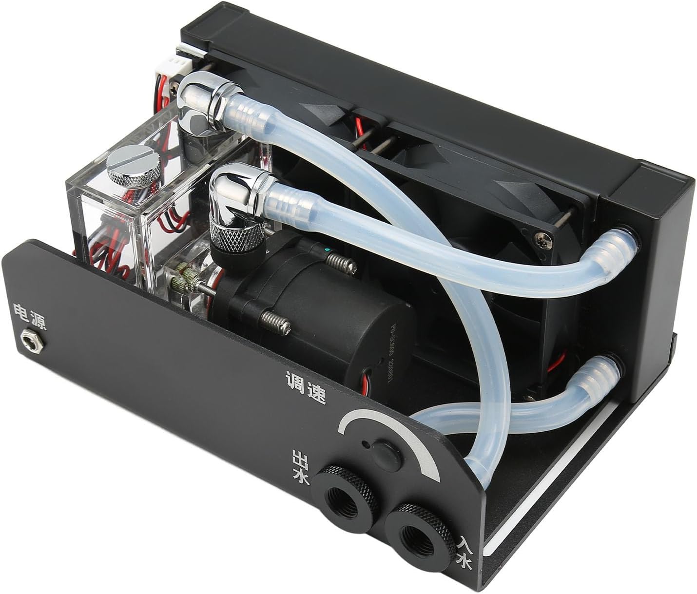 CPU Water Cooler Pump, 600L H PC Water Cooling Integrated Mute, Aluminum Heat Exchanger Liquid Cooling Radiator Heat Sink with Fans for CPU PC Water Cool System