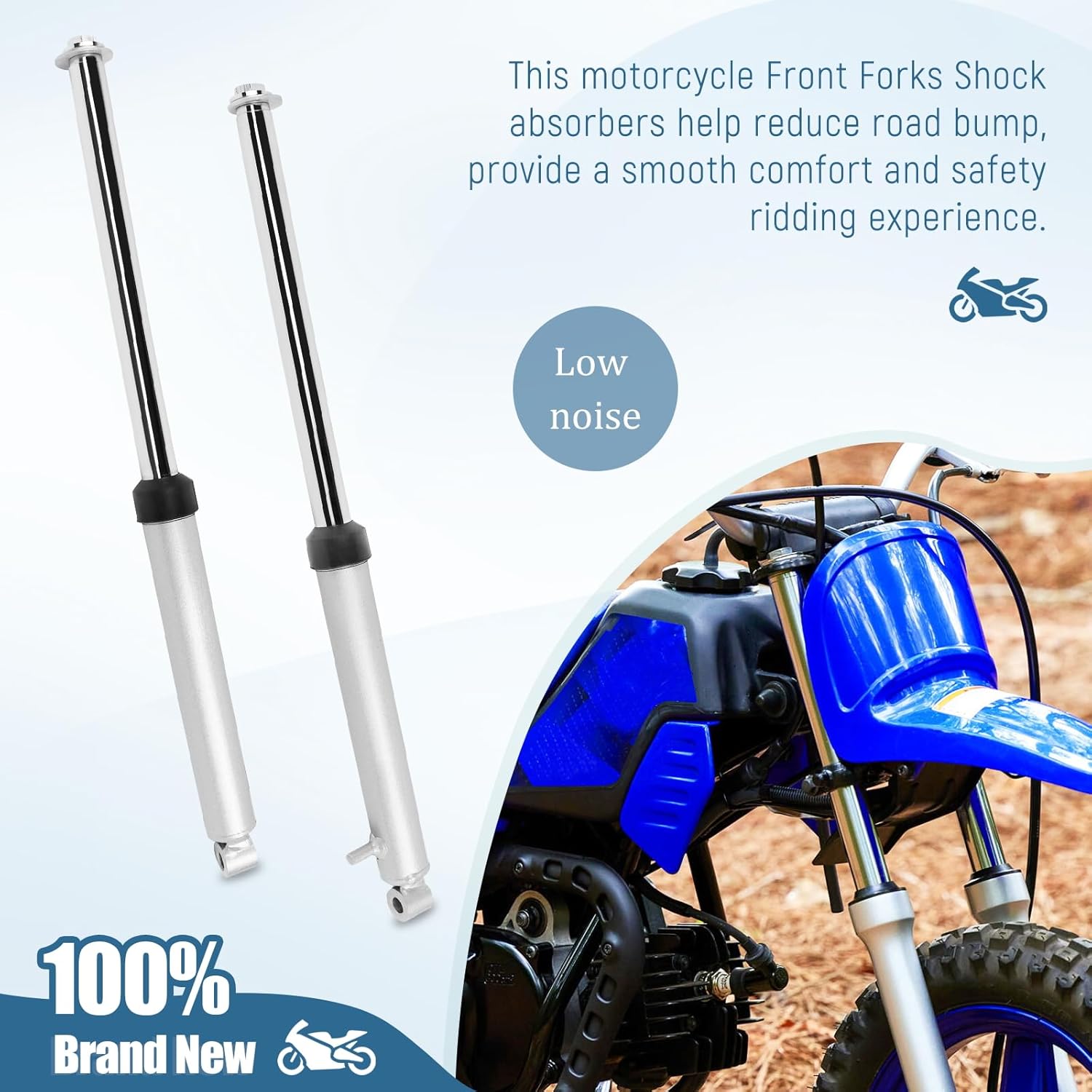 Wai Danie Motorcycles Front Forks Shock Suspension Absorber Leg Compatible with Yamaha PW50 PY50 PEEWEE 50cc PW PY 50 Kids Bike Pit Dirt Bike