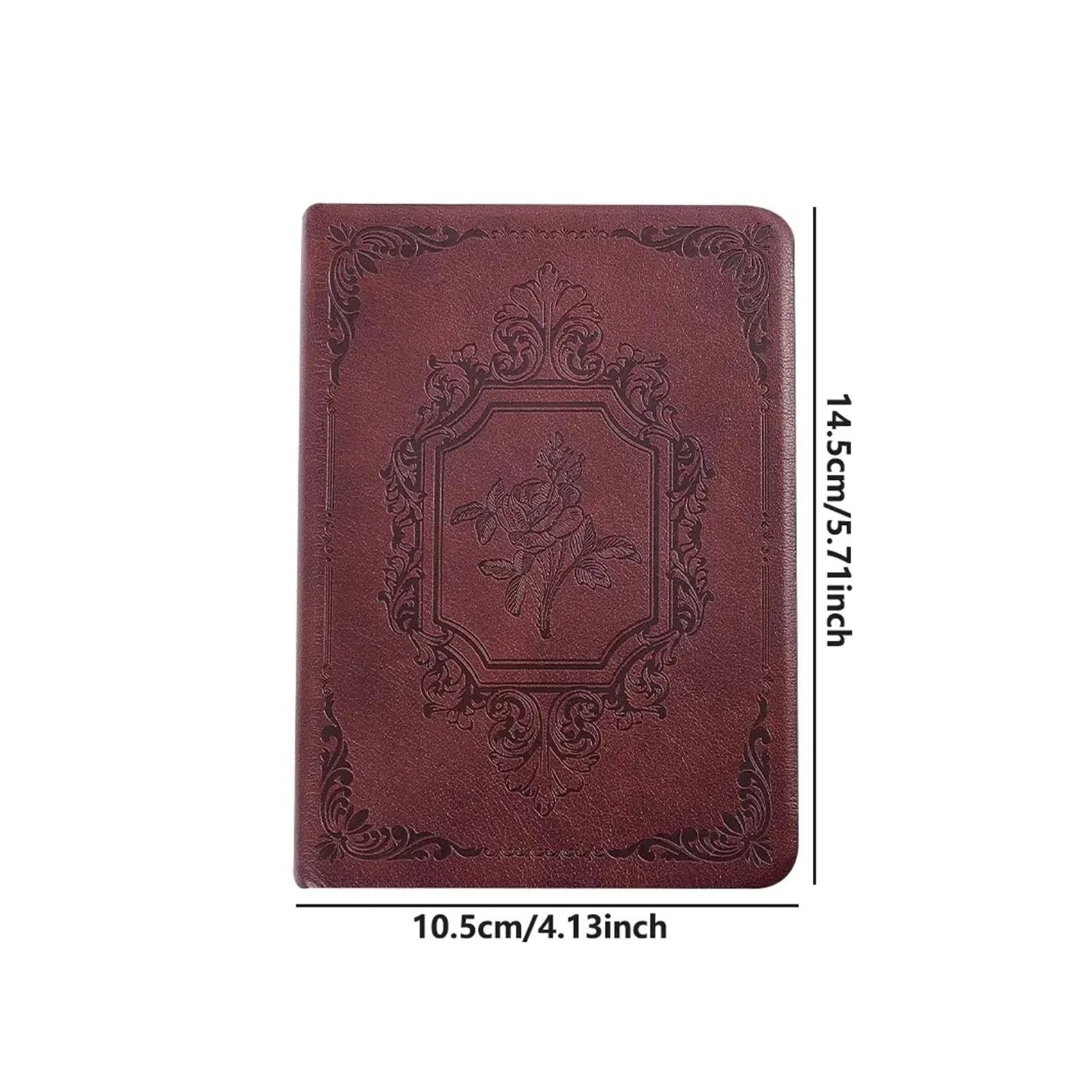Inspirierendes Notizbuch 2 Stück 144 Blatt A6 Vintage PU Leder Tagebuch Buch Tragbares liniertes dickes Papier Notizbuch Schreiben Tagebuch Monatsplan Wochenplaner(Lonza Gem)