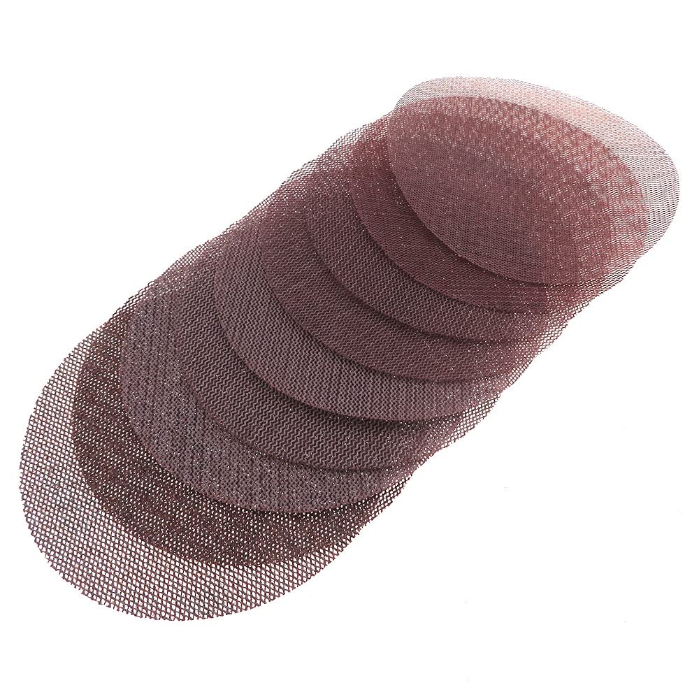 SHENGANG 60 Stück 5-Zoll-Schleifscheiben 80 100 120 180 240 320 Grit Mesh Schleifstaubfreies Schleifpapier-Sortiment für Auto-Holzbearbeitungshaken, 180