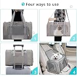 Pet Carrier Airline Approved,Soft Sided Cat Carrier New Upgraded Small Dog Carrier with Lockable Zippers,Breathable Pet Carrier,Dog Carrier for Small Medium Cats