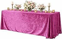 Vista 17 de AK TRADING CO. Lush Panne - Mantel rectangular de terciopelo, 60 x 102 pulgadas, color ciruela