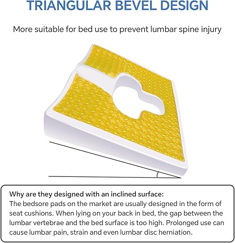 Miniatura 6 de Cojín antiúlceras, impermeable, transpirable, cómodo, alivia el dolor y cuidado del dolor de presión, material de fibra cojín para dolor de cama