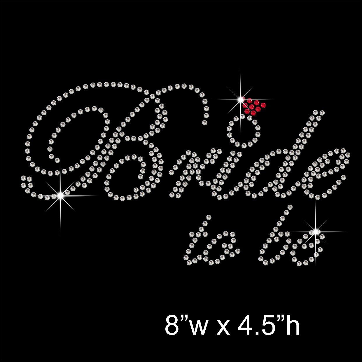 TShirt Showroom Bride to be- Hen Stag Party Hotfix Rhinestone Diamante Iron on Transfer Motif Applique