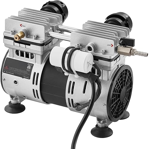 VEVOR Pond Aerators, 5.2CFM Aeration System for Lake up to 3 Acres, 3/4 HP Air Compressor, 2 Diffusesr & Two100' Weighted Tubings, Aeration Pump for Outdoor Ponds & Lakes Deep Water Oxygen Circulation