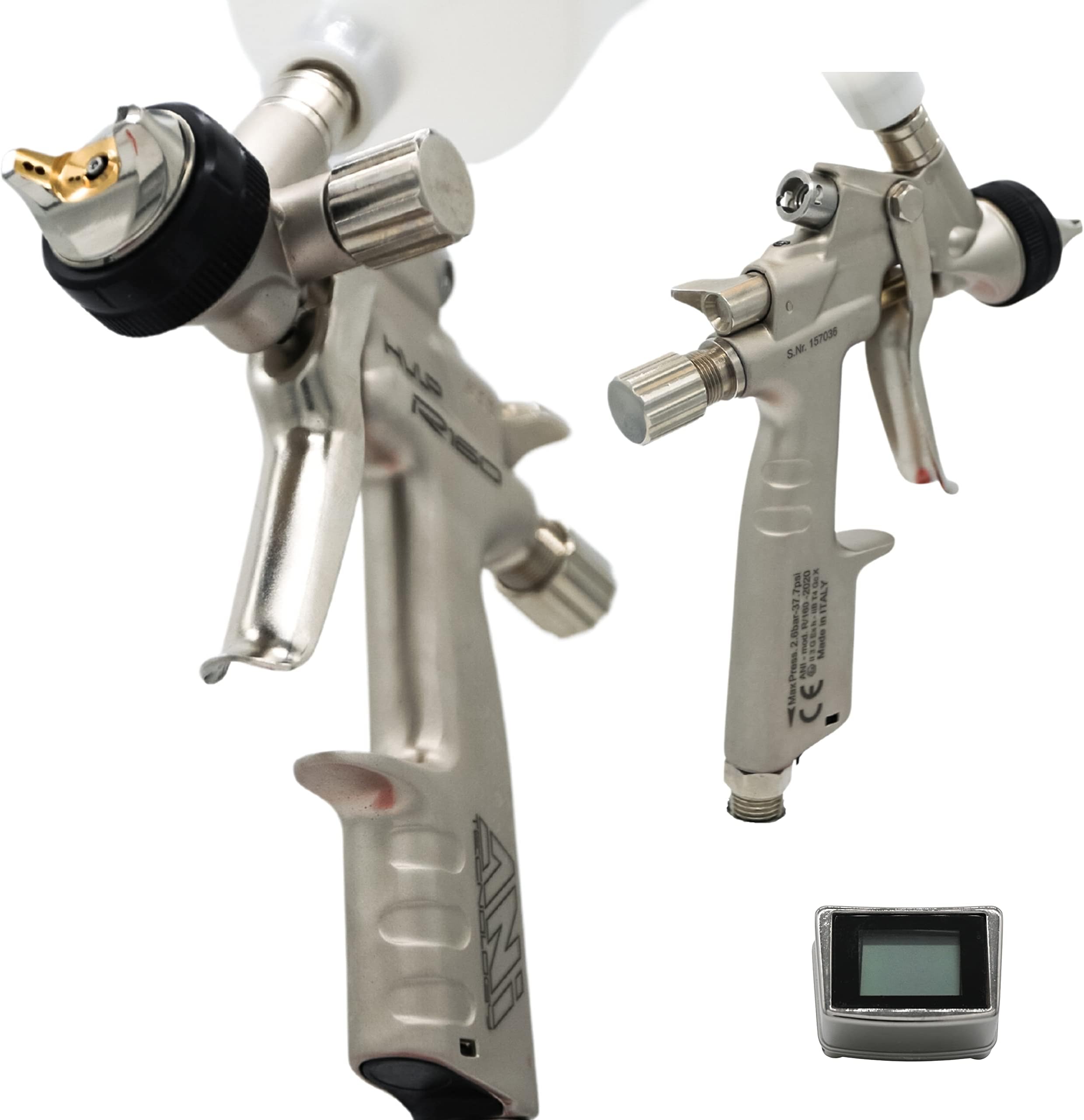 ANIHVLP R160 250 cc Mini Spray Gun with Nylon Cup and Free Digital Thermo Regulator Click (ANI 1.0 mm HVLP R160 Mini Spray Gun)