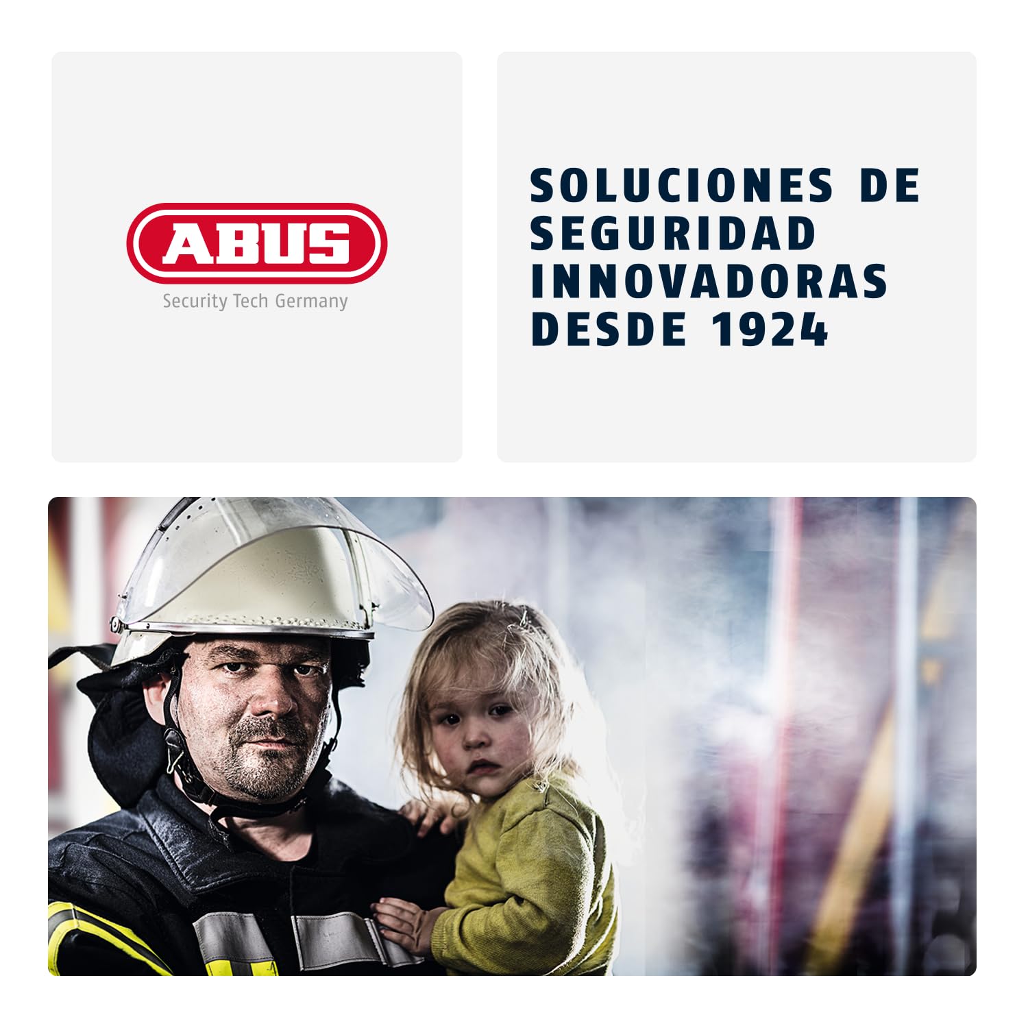 ABUS Detector de Gas GWM100ME - Gas Natural, Metano, 85 dB, Blanco | Alimentación 220-240 V CA, sin pilas - vida útil 5 años - certificado EN50194-1 - botón de prueba integrado