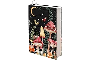 Upetstory Mushroom Book Cover Butterfly - Paperback Book Protector Case