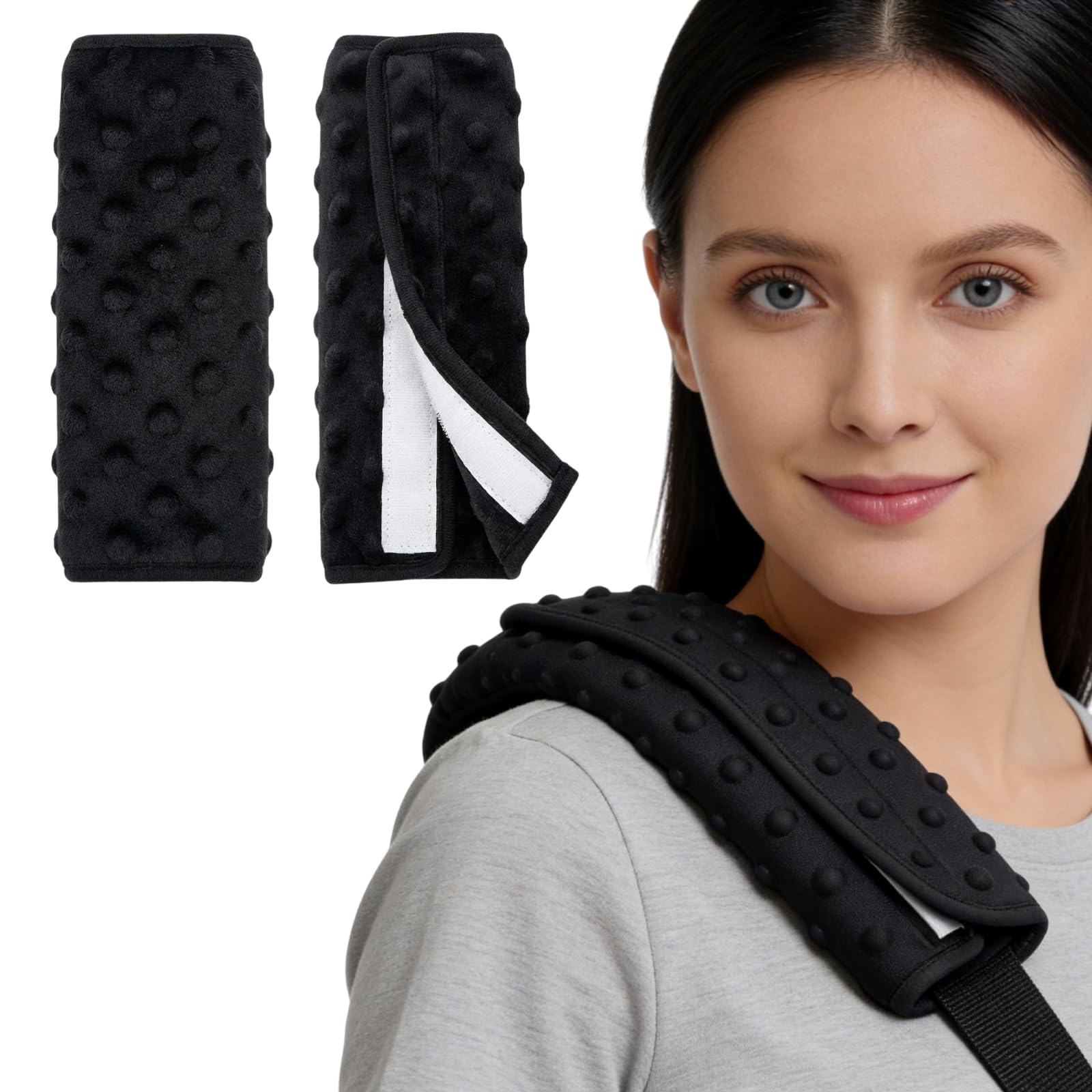 Photo 1 of ZJO Arm Sling Shoulder Strap Cushion Pad for Arm Elbow Wrist Support Adjustable Shoulder Immobilizer Pillow for Women Men and Kids 2pcs Black
