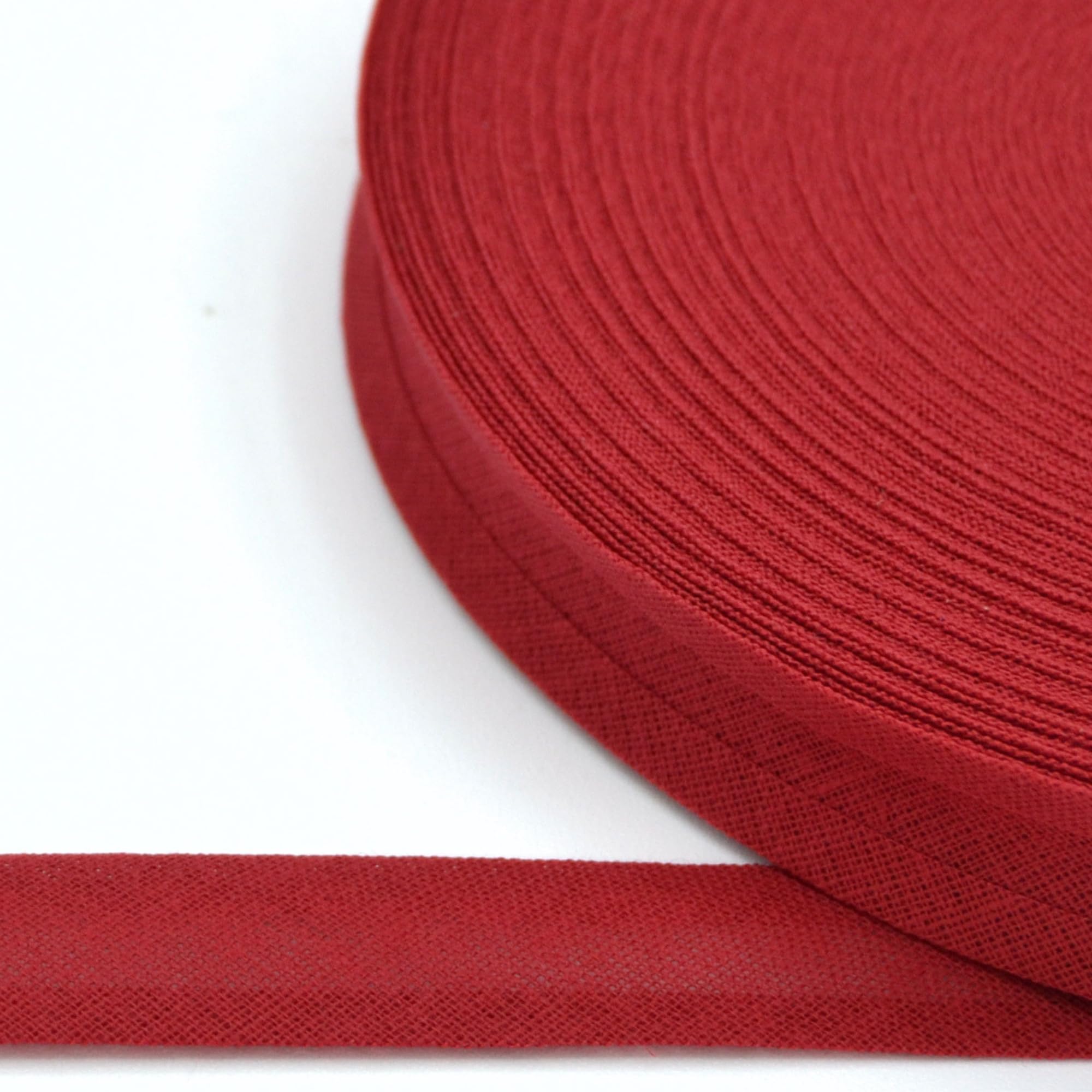 celloexpress 25mm Cherry Cotton Bias Binding Tape for Sewing - Trim Edging Quilting Bunting Crafts (5m - 500cm) — image 1
