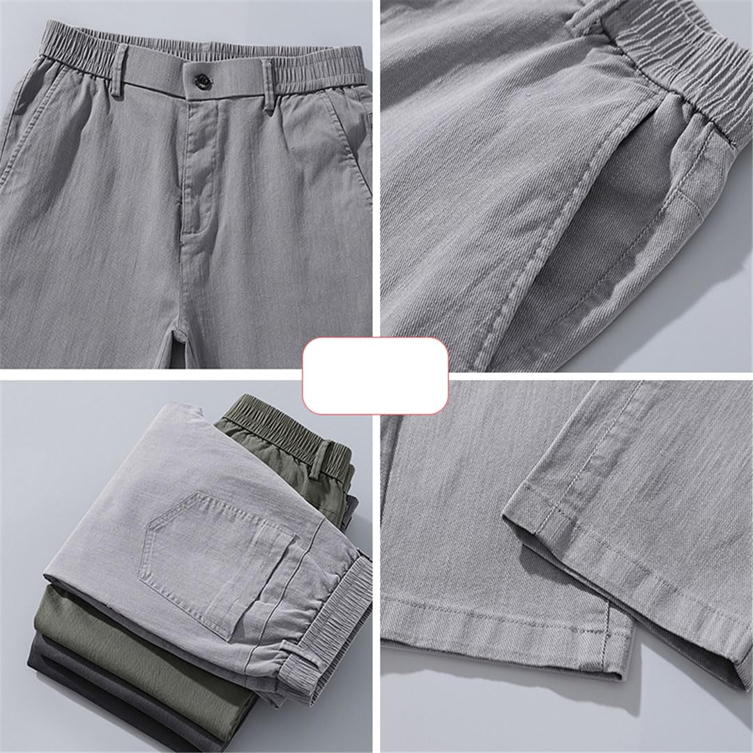 Vogrtcc Pantalones Casuales para Hombres Pantalones Elásticos Delgados Y Rectos Pantalones Elásticos para Oficina