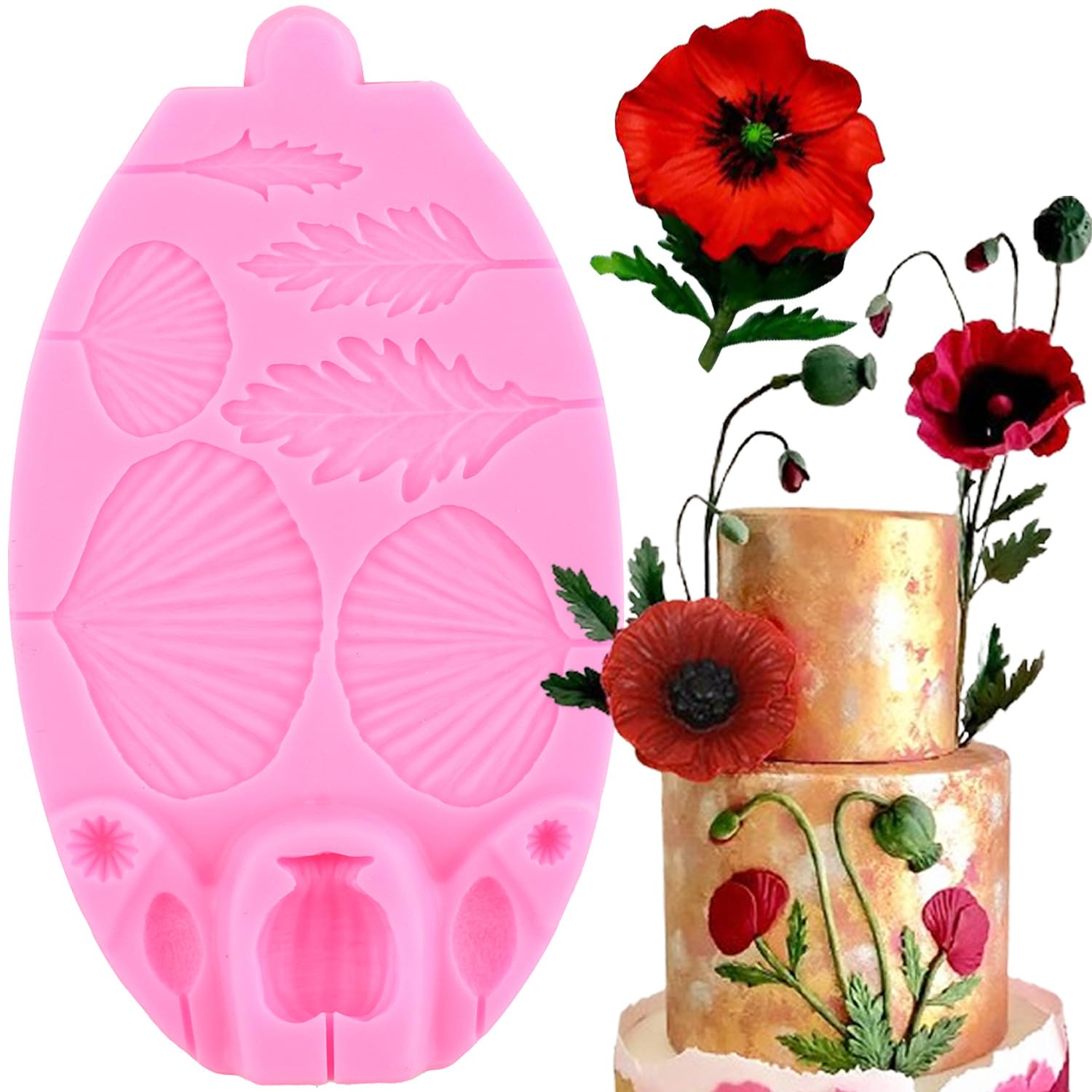 MINFEIDMS Moules en Silicone Papillon Fleur Fondant Moules pour MINFEIDMS Moules en Silicone Papillon Fleur Fondant Moules pour
