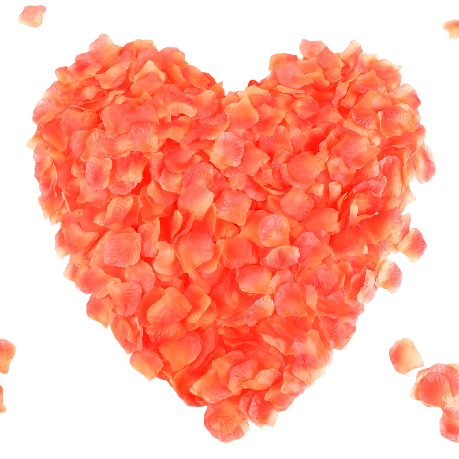 CODE FLORIST 2200 PCS Silk Flower Rose Petals for Wedding Decorations (Sunset Red)