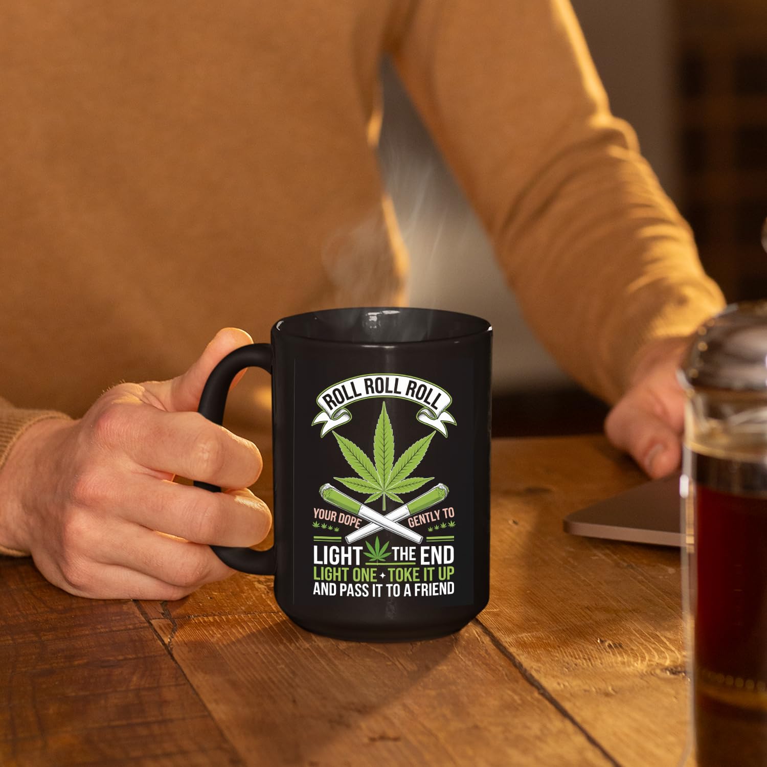 Amazon.com: Eali88fa Funny Weed 420 Pot Roll Roll Roll Your Joint Friend Coffee  Mug, Gift For Men, Women Coffee Cups 11oz - 15oz : Home & Kitchen