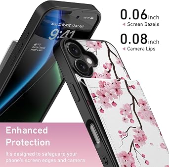 bemal for iPhone 17 Wallet Case, Built-in Card Slots Holder