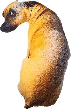 Toyvian 1PC 3D Dog Throw Pillow 3D Simulation Plush Stuffed Animal Cushion Pillow Toy for Kids, Home, Bed, Sofa Hound 50cm