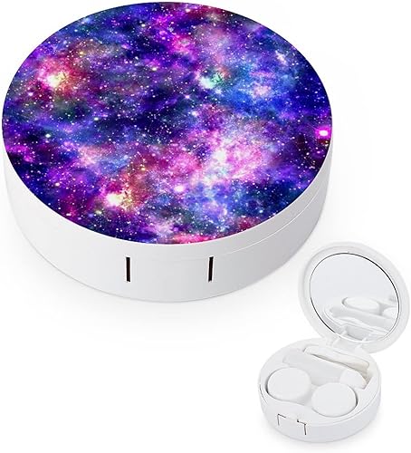 Miniatura 1 de Estuche para lentes de contacto de girasol negro, contenedor de color para lentes de contacto con espejo, kit de viaje portátil con solución