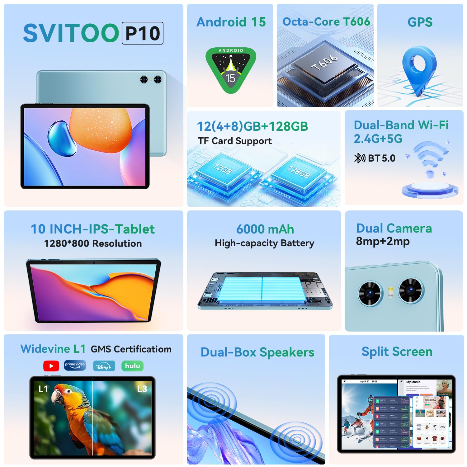 Android 15 10インチタブレット 24GB RAM 128GB Amazon.co.jp: 【Android 15 タブレット10インチ Wi-Fiモデル