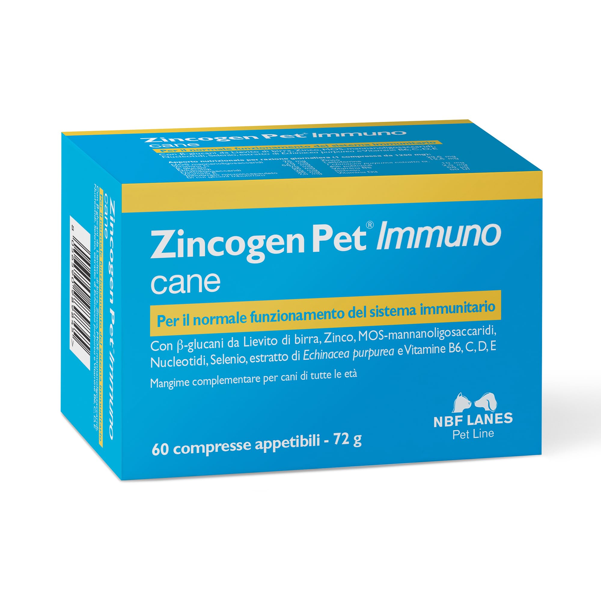 N.b.f. Lanes Zincogen Pet Immuno 60 Compresse