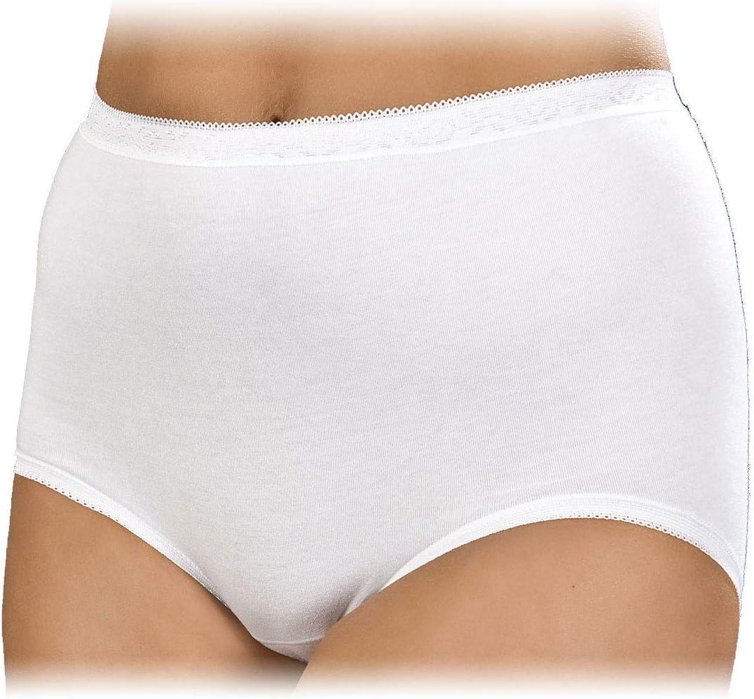 Undercover HosieryLadies Combed Cotton Low Cut Leg Stretch Maxi Brief Pants Knicker Underwear 3pk. to Fit UK Sizes 12-14 - 16-18 - 20-22 La Marquise