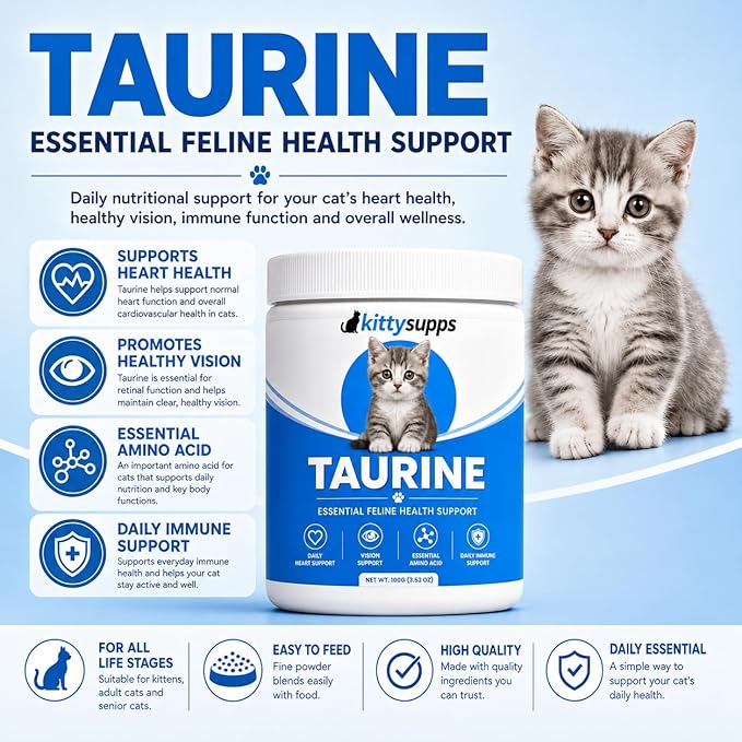 KittySupps Taurina para Gatos, Golosinas Suaves, 120 Unidades miniatura 5