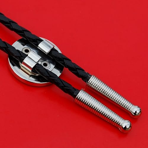 Miniatura 8 de US 1913  1938 Indian Head Buffalo Nickel 5 Cent Coin Silver Plated Slide 36" Cuero Cuero Bolo Tie NUEVO