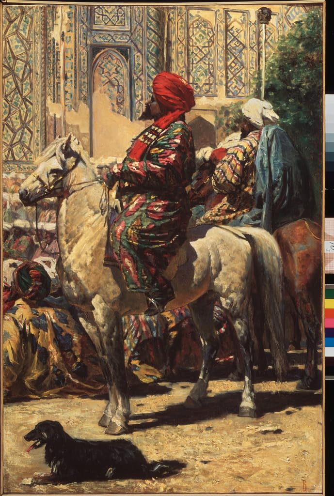 Impression d'art un cavalier à Samarcande toile Vereshchagin premium - 5