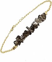 Vista 68 de Gempires Natural Chips Bar Bracelet, Energy Healing Crystals, Birthday, Gift for Her, Gemstone Jewelry 8 inch