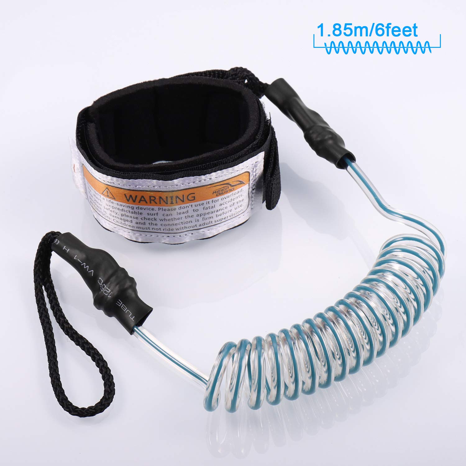 Zocipro Laccio di Sicurezza da Surf, Leash Surf Sup con 2 Pezzi Custodia Impermeabile per il Telefono, 6 Piedi SUP Guinzaglio per Surf Paddle Board, Porta Cellulare Subacquea Universale