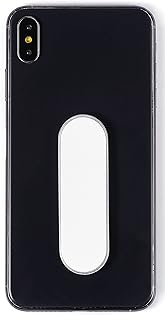 MOMOSTICK, el original. Soporte de dedo para smartphone, agarre de dedo para teléfonos móviles, serie de piel sintética, color blanco