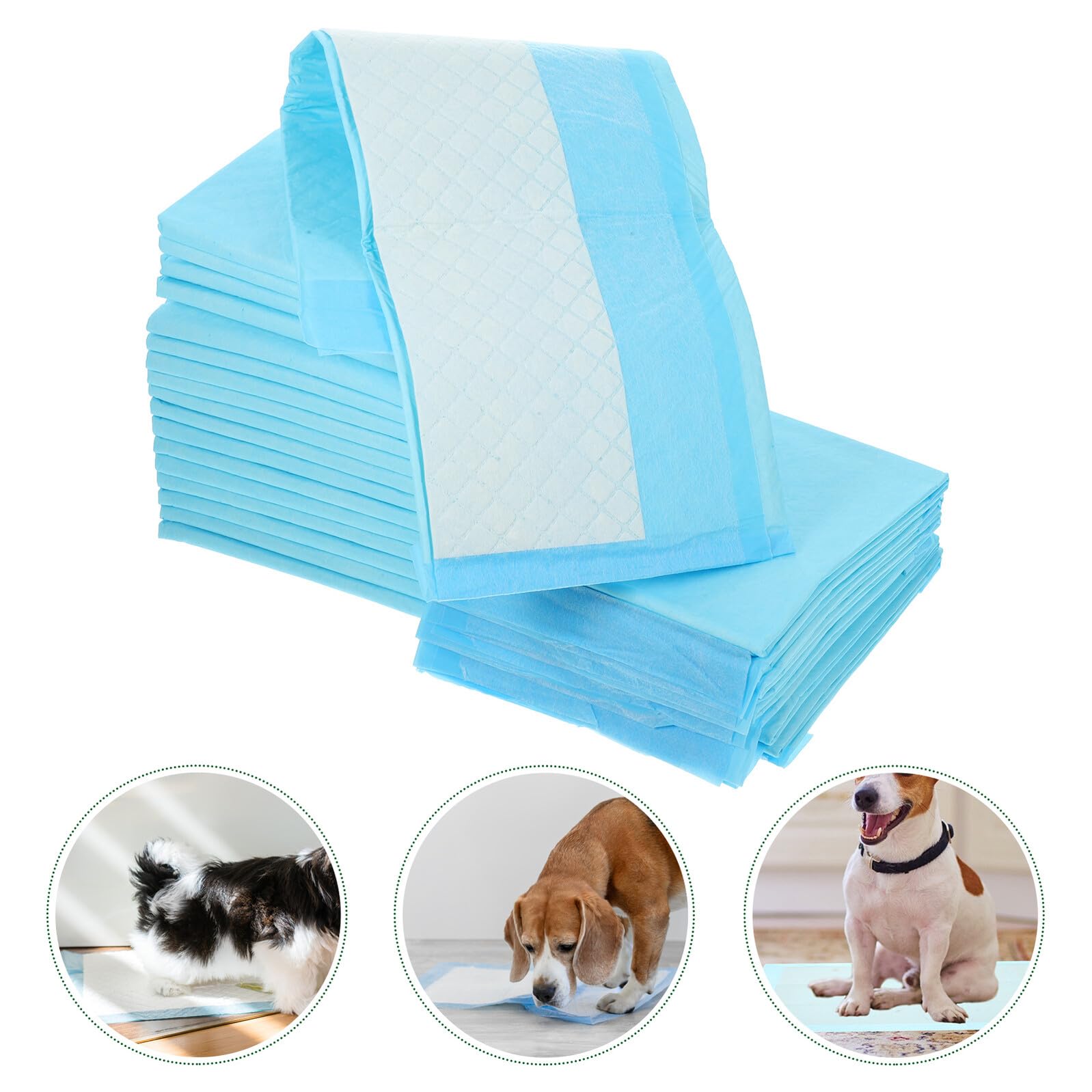 DECHOUS 50 Stück Einweg Haustier Urin Trainingspadsm 45x60cm Welpenunterlagen für Kleine Hunde und Katzen Saugstarke Inkontinenzunterlagen für Zuhause