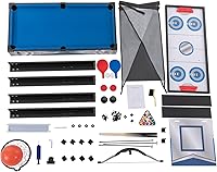 Vista 8 de Mesa de juego múltiple 5 en 1, mesa de juego combinada con hockey, billar, ping pong, tiro con arco, baloncesto para el hogar, sala