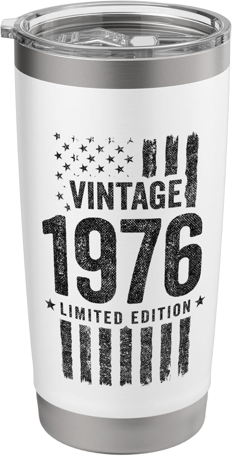 1976 Birthday - Born in 1976 - Limited Edition Vintage 1976 Stainless Steel Insulated Tumbler