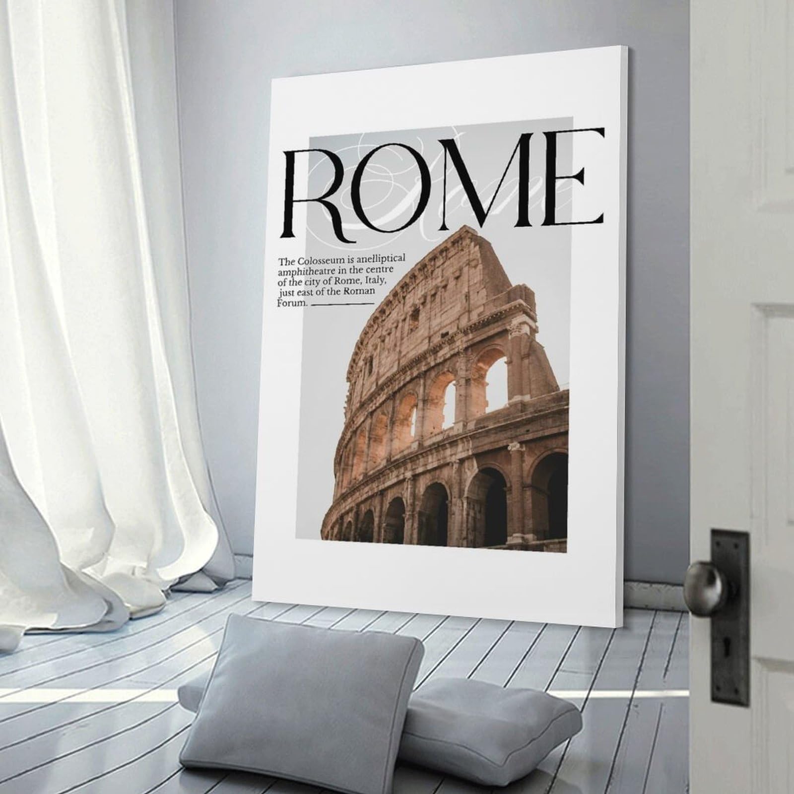Junmoney Rome Colosseum Travel (2) Wall Picture Print 20x30inch(50x75cm), for Lounge Decor, Offices Or Entryway Styling, A Flexible Wall Accent for Shared Spaces