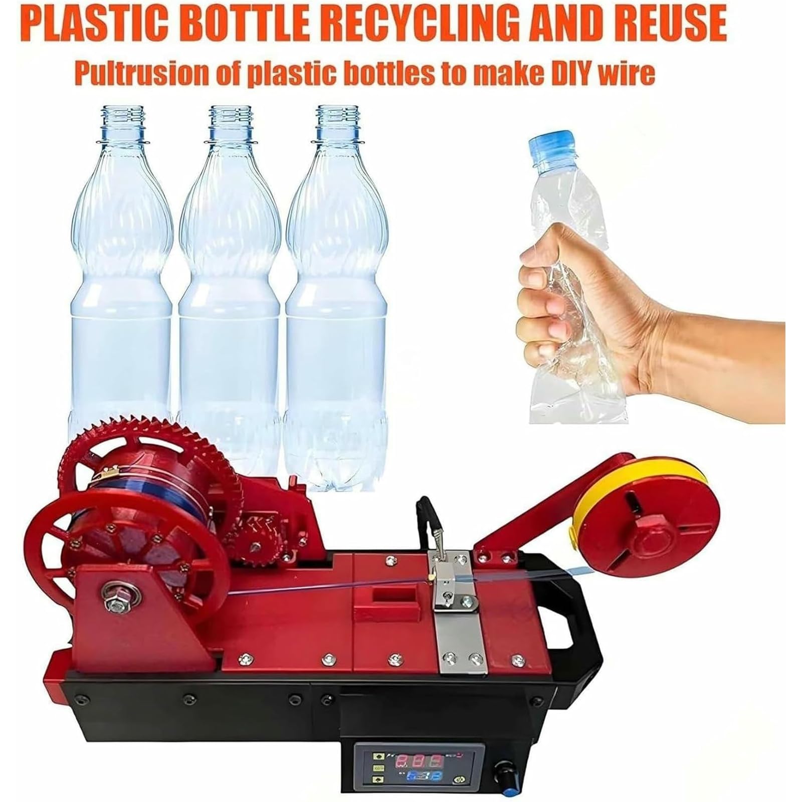 Máquina Extrusora Para Fabricar Filamento Para Impresoras 3D, Máquina De Escritorio Para Fabricar Filamento, Control Digital De Temperatura, Recicladora De Botellas Recicladas, Pantalla De Precisión