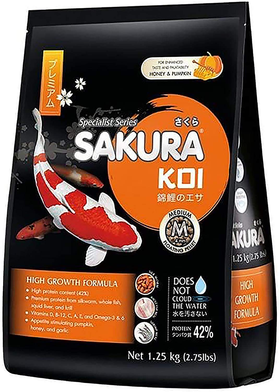 Buy Sakura Koi & Goldfish Food Floating Pellets M High Protein 42