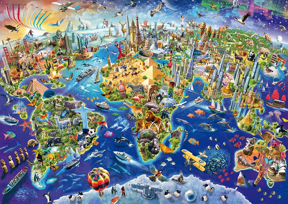 Schmidt | Discover the World (1000pc) | Puzzle | Ages 12+ | 1 Players