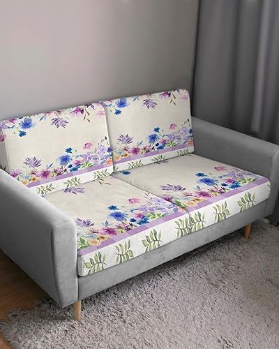 Miniatura 10 de Fundas de cojín elásticas contemporáneas para sofá, seccional, individual, en forma de T, protector de muebles con parte inferior elástica, diseño