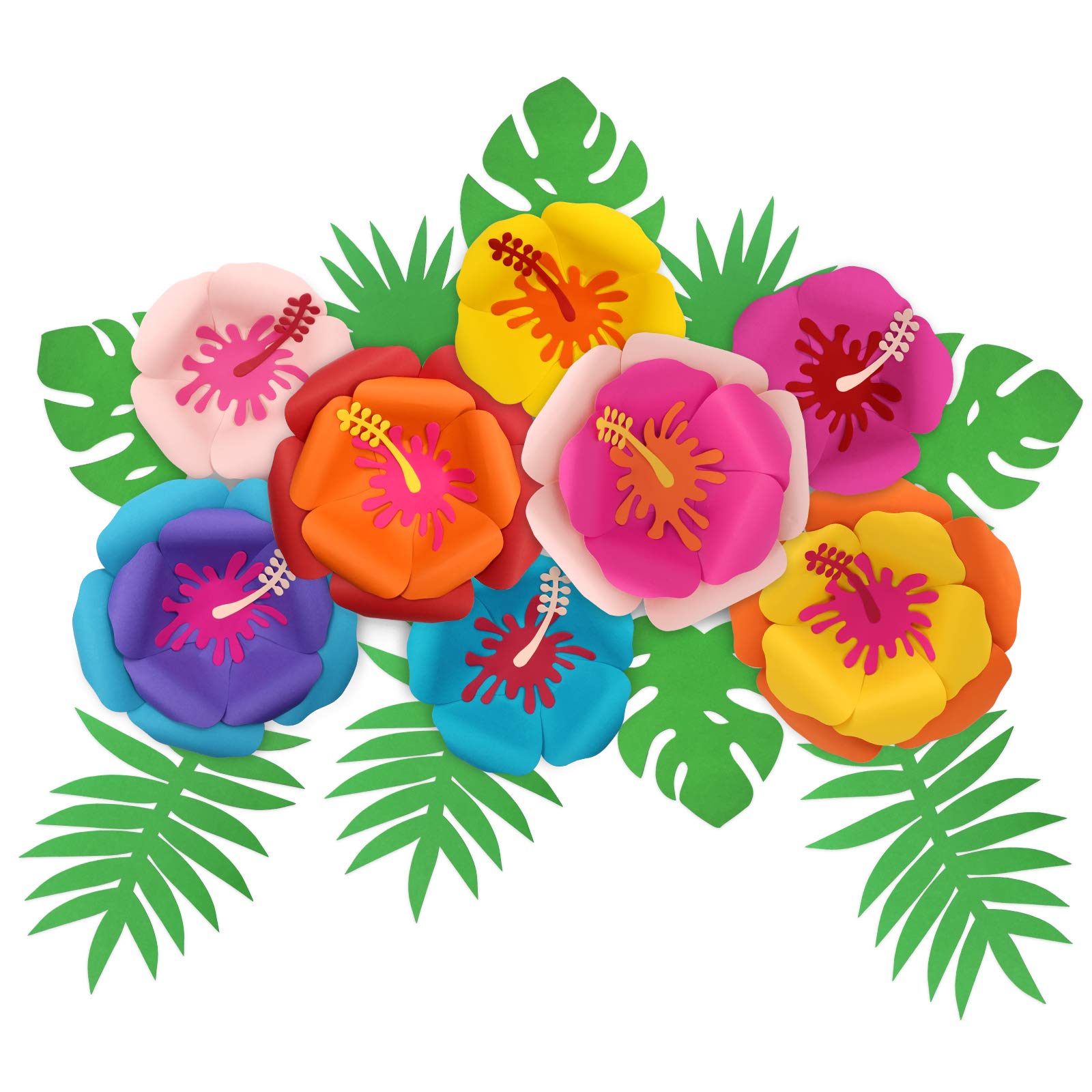Buy Luau Hawaiian Hibiscus Paper Flowers Moana Party Supplies Tropical