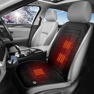 Buybai Comfortable Leather Unique Seat Cushion,Universal Seat Cover Pad,Soft Seat Cushions with Full Back Front Seat Covers Protector (Black)