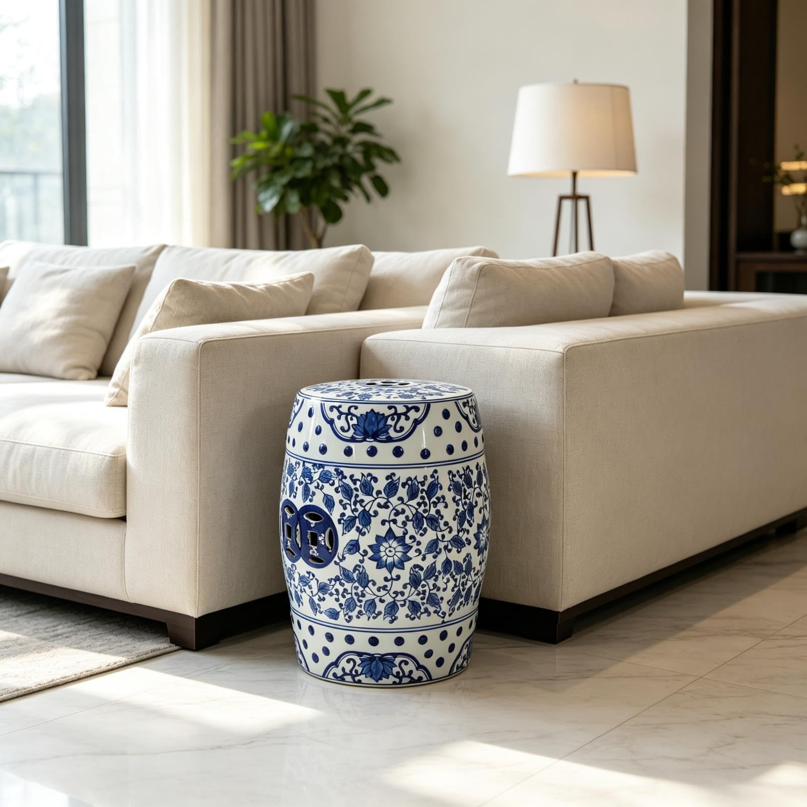 Ceramiczny Stołek Ogrodowy Chinoiserie Na Zewnątrz Dekoracyjny Stołek Do Perkusji Wewnątrz Na Zewnątrz Stolik Boczny Ręcznie Malowane Stołki Ogrodowe Na Patio W Ogrodzie Balkon Salon