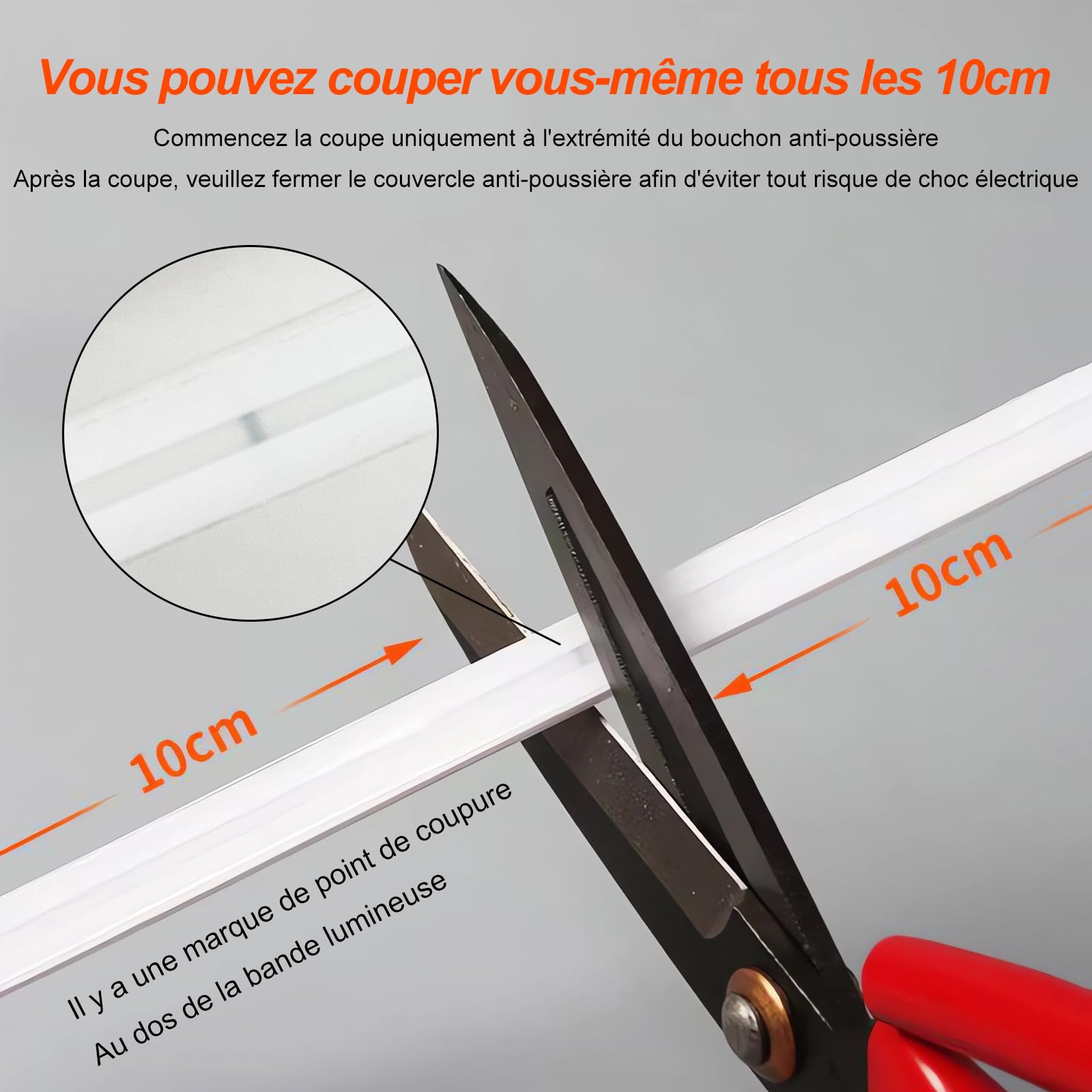Ruban LED 220V IP65 Étanche, Bande Lumineuse Extérieur (Rouge, 10M)