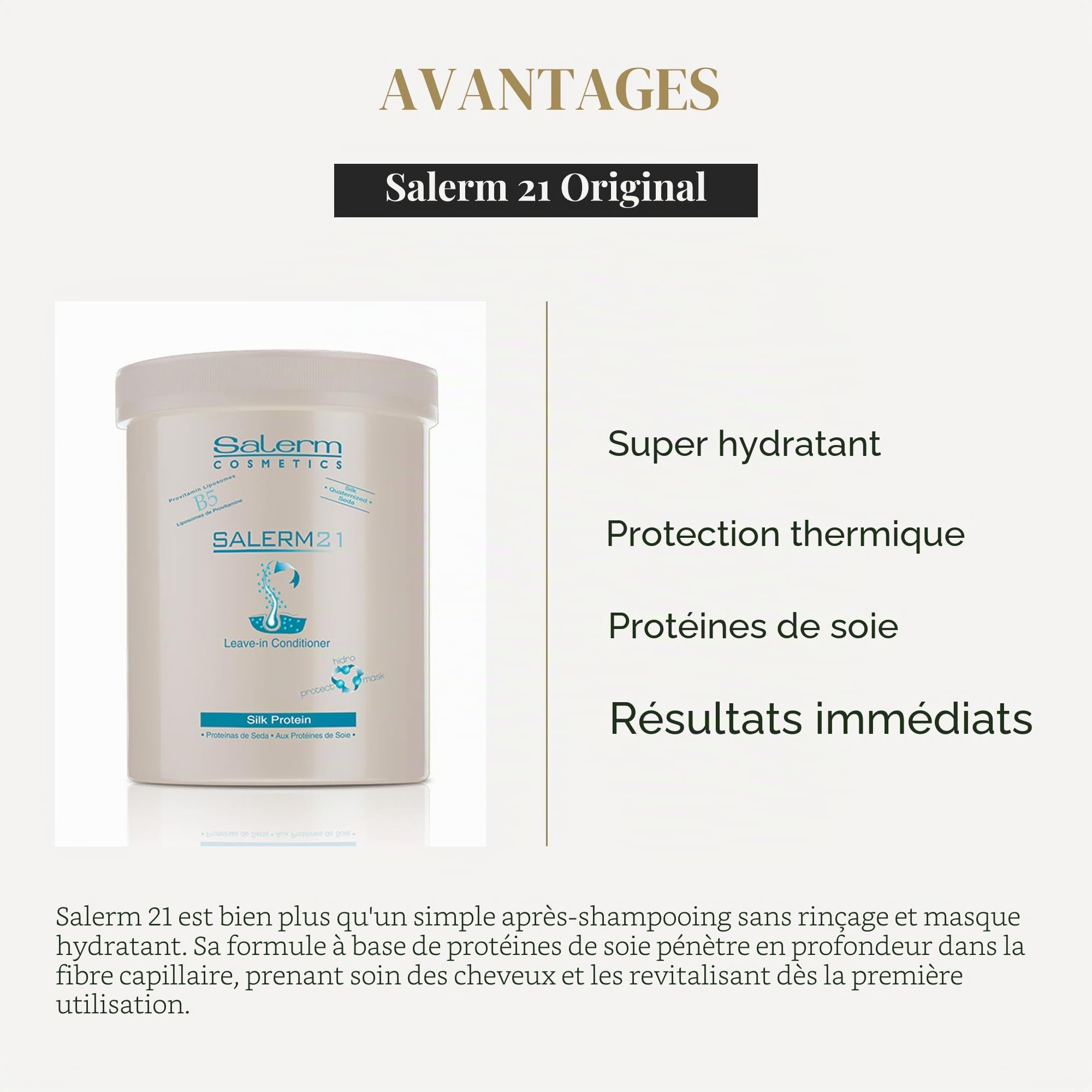 Après-shampooing non clarifiant Salerm (1000 ml)