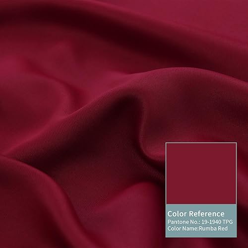 Miniatura 7 de BGment - Cortinas con aislamiento térmico para habitación, 100% opacas, con forro negro, cortina de doble capa con ojales, reduce el ruido (52 x