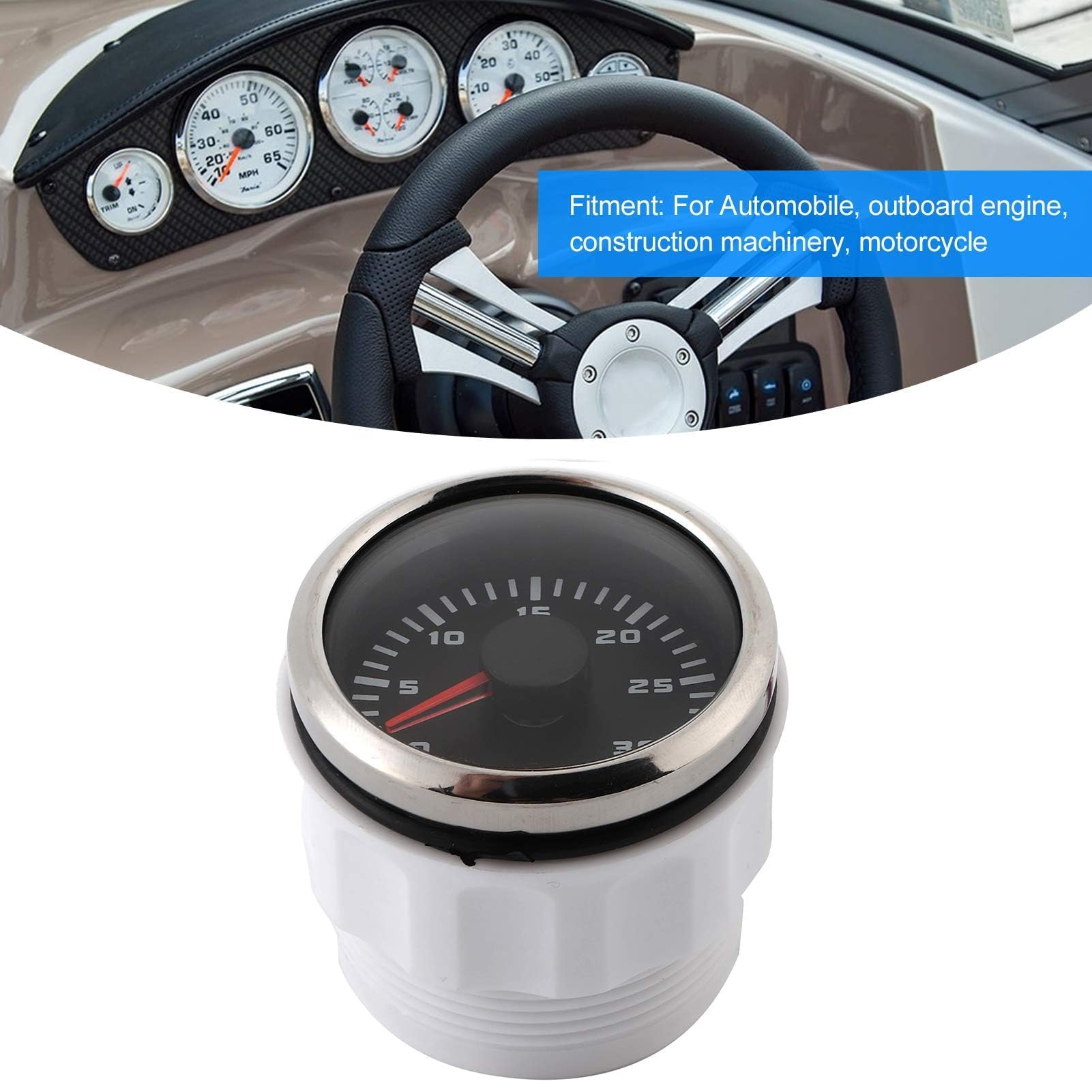 Tacómetro, 2 Pulgadas, 3000 RPM, Tacómetro para Barco, Pantalla LCD, Tacómetro para Coche, Motocicleta, Maquinaria de Ingeniería, Motor Fuera de Borda para Tacómetro de Coche, Tacómetro LCD, Tacómetro