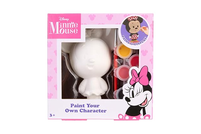Foto 4 de 5 de Juego de pintura de Minnie Mouse de Disney, figura de yeso para pintar para niños